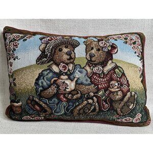 Boyd’s Bears & Friends 17x11” Tapestry Burgundy  Throw Pillow